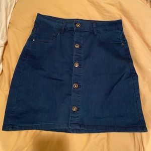 Jean mini skirt